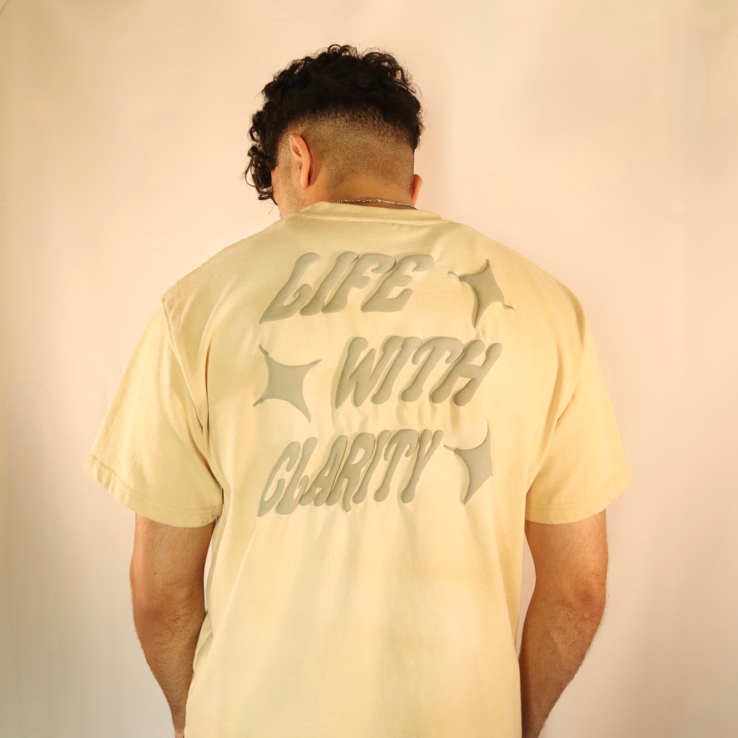 LIFE WITH CLARITY HEAVYWEIGHT TEE (BEIGE)