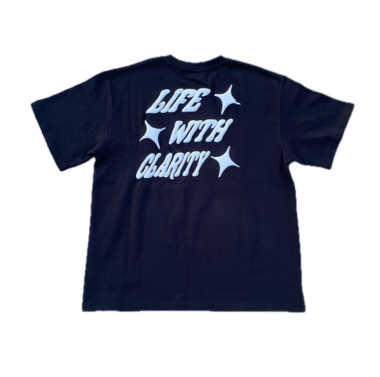 LIFE WITH CLARITY HEAVYWEIGHT TEE (BLACK)