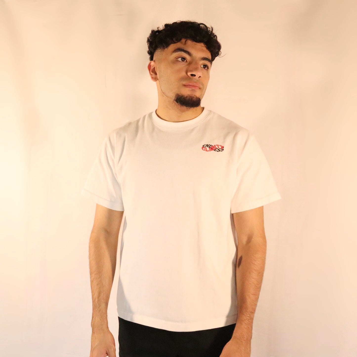 LIFE WITH CLARITY HEAVYWEIGHT TEE (WHITE)